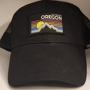 City Of Portland Oregon Black Snapback Hat